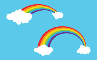 Rainbow beauty icon template vector illustration design v.11