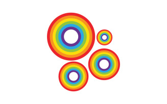 Rainbow beauty icon template vector illustration design v.5