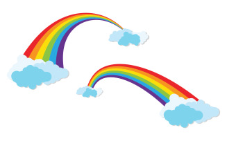 Rainbow beauty icon template vector illustration design v.9