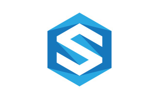 S Logo Hexagon illustration Icon Vector Template v.5