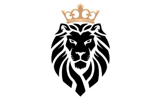 A luxury minimalistic lion symbol lion