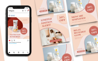 Beauty Sale Instagram Post Template 5647