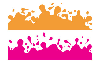 Splash Fresh milk illustration design template v.11