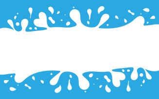 Splash Fresh milk illustration design template v.12