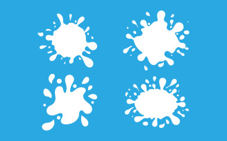 Splash Fresh milk illustration design template v.13