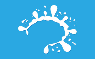 Splash Fresh milk illustration design template v.14