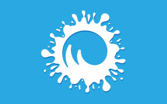 Splash Fresh milk illustration design template v.5
