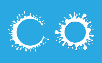 Splash Fresh milk illustration design template v.6