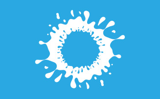 Splash Fresh milk illustration design template v.8