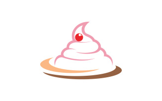 Cake sweety Vector icon design illustration v.10
