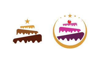 Cake sweety Vector icon design illustration v.11