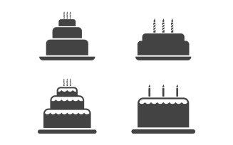 Cake sweety Vector icon design illustration v.4