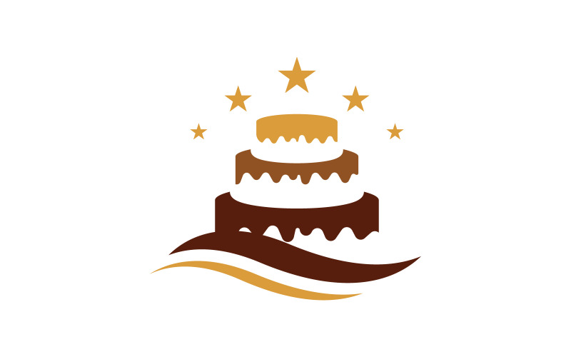 Cake sweety Vector icon design illustration v.7 Logo Template