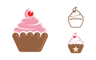 Cake sweety Vector icon design illustration v.9