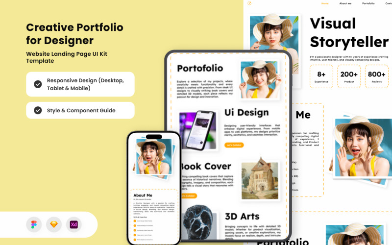 Laurent Evander - Minimalist Portfolio Landing Page UI Element
