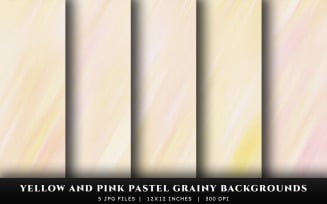 Yellow and Pink Pastel Grainy Texture Backgrounds