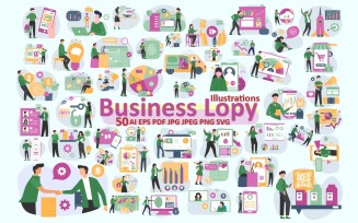 Business Loopy: Dynamic and Engaging Illustrations for Modern Enterprises