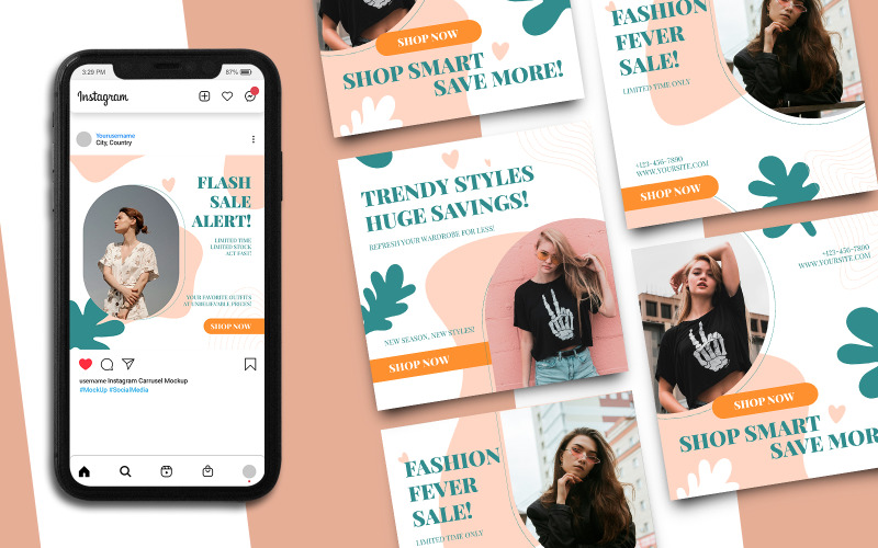 Fashion Sale Instagram Post Template 308 Social Media