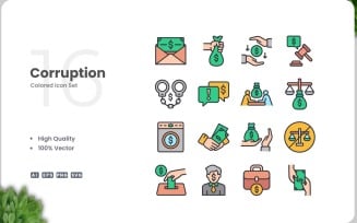 16 Corruption Icon Color Set