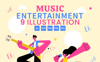 9 Music Entertainment Illustration