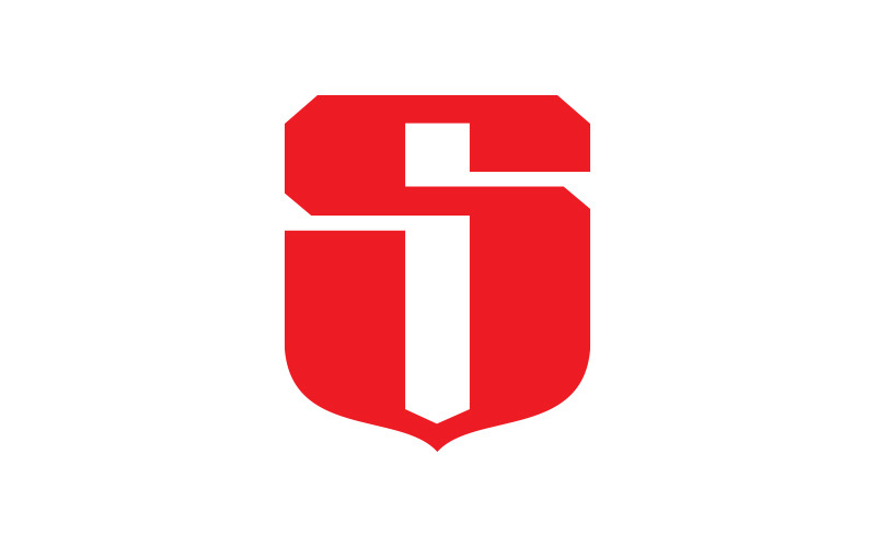 i shield Logo, i s letter logo, shield logo Logo Template