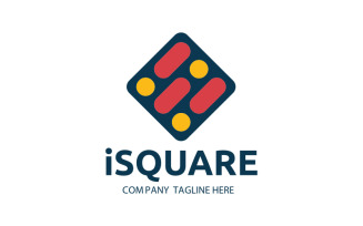 iSquare Logo, Sqaure Logo, i Letter Logo