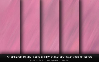 Vintage Pink and Grey Grainy Texture Backgrounds