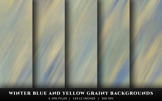 Winter Blue and Yellow Grainy Texture Backgrounds
