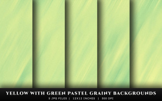 Yellow with Green Pastel Grainy Texture Backgrounds