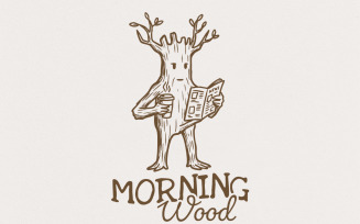 Morning Wood PNG, Funny Sublimation Design, Adult Humor Clipart, Snarky Quote T-Shirt, Tote Retro