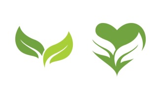 Organic Leaf Logo nature Healthy vegan concept illustration v.10