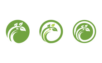 Organic Leaf Logo nature Healthy vegan concept illustration v.4