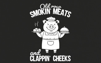 Smokin' Meats And Clapping Cheeks Png, Humorous Graphic Tee, BBQ Enthusiasts, Summer Cookout, Grill