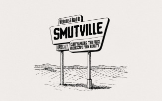 Welcome To Smutville PNG, Funny Book Lover Png, Smut Png, Retro Western Bookish Design, Book