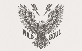 Wild Soul Png, Sublimation Design, Grunge Png, Biker Png, Rocker Png, Western Png, Vintage Trendy