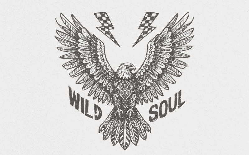 Wild Soul Png, Sublimation Design, Grunge Png, Biker Png, Rocker Png, Western Png, Vintage Trendy Illustration