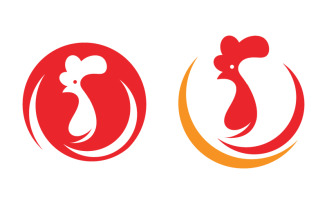 Chicken Fried concept logo illustration design template v.2