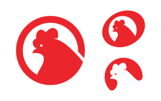 Chicken Fried concept logo illustration design template v.3