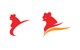 Chicken Fried concept logo illustration design template v.4