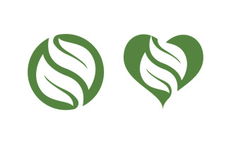 Organic Leaf Logo nature Healthy vegan concept illustration v.13