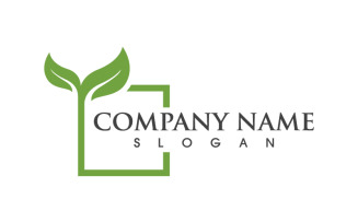 Organic Leaf Logo nature Healthy vegan concept illustration v.22
