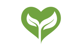 Organic Leaf Logo nature Healthy vegan concept illustration v.23