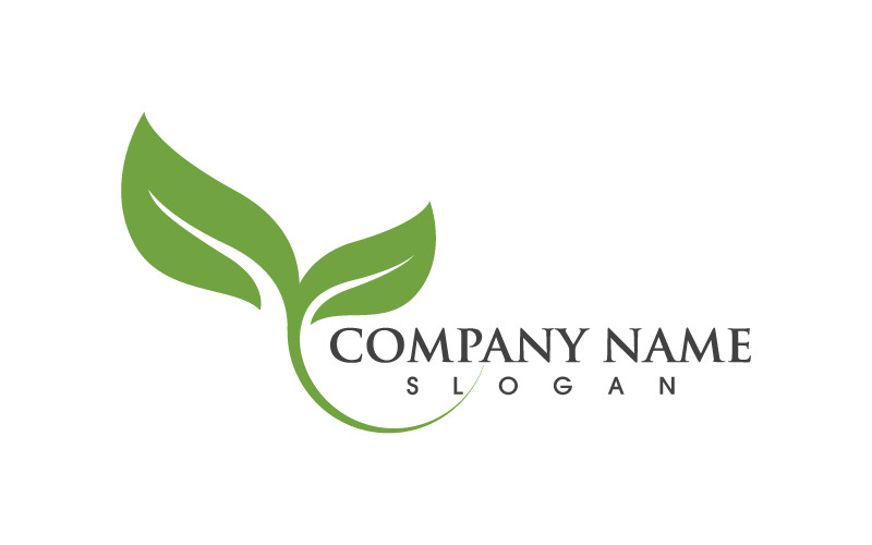 Organic Leaf Logo nature Healthy vegan concept illustration v.24 Logo Template