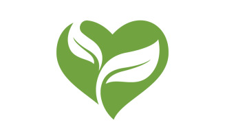 Organic Leaf Logo nature Healthy vegan concept illustration v.25