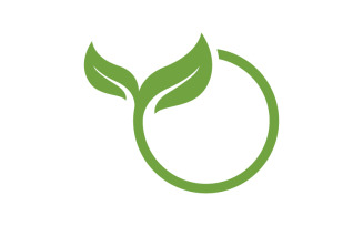 Organic Leaf Logo nature Healthy vegan concept illustration v.27