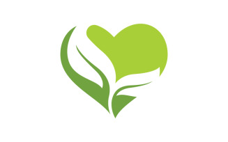 Organic Leaf Logo nature Healthy vegan concept illustration v.30