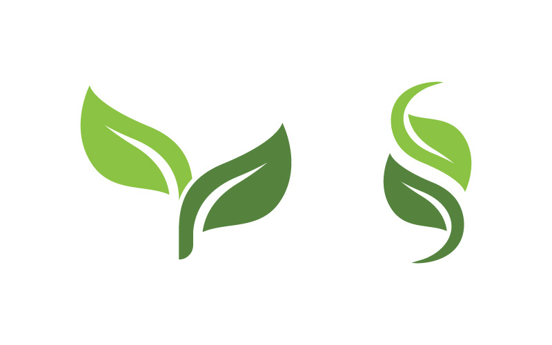 Organic Leaf Logo nature Healthy vegan concept illustration v.32 Logo Template