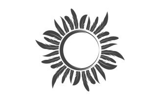 Pen feather education logo illustration design template v.11