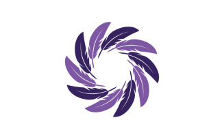 Pen feather education logo illustration design template v.12