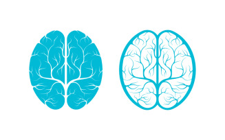 Brain Healthy Medical icon illustration template vector v.1